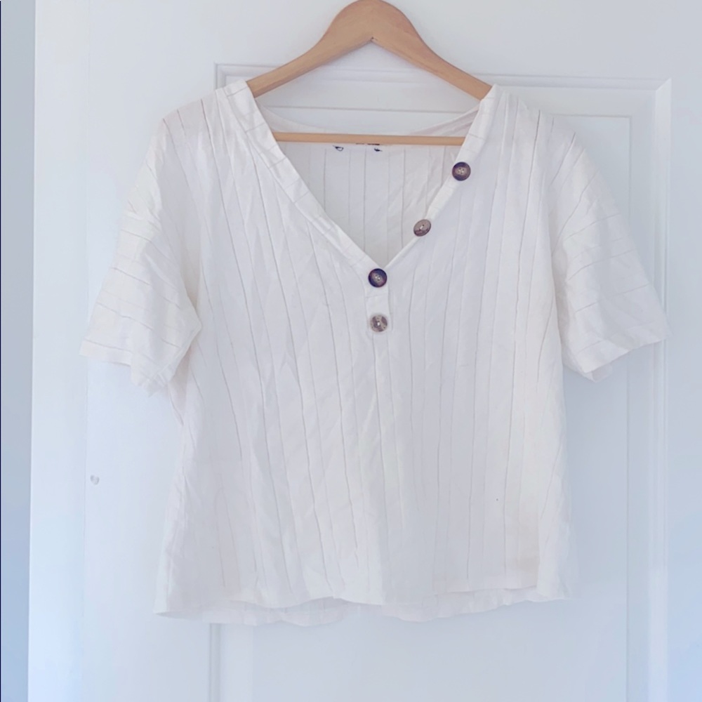 White T with buttons (small)